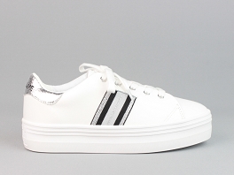  PLATO M DERBY NAPPA CRACKLE<br>White-Silver