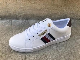  TOMMY HILFIGER LACE UP SNEAKER<br>Blanc
