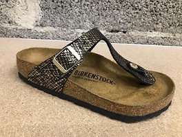 BIRKENSTOCK GIZEH MICROFIBRE SHINY PYTHON<br>