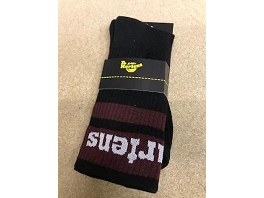  ATHLETIC LOGO SOCKS<br>black-cherry red-white