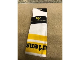  ATHLETIC LOGO SOCKS<br>White-Yellow