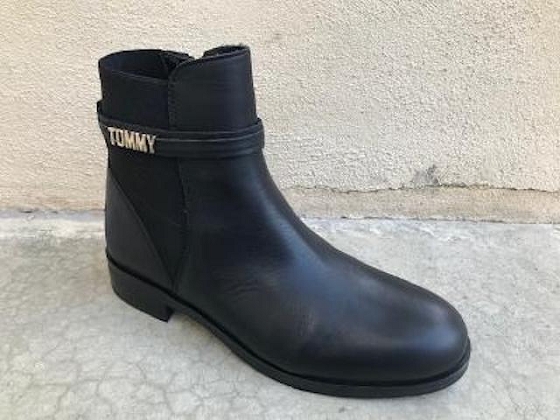 Tommy hilfiger bottines block branding flat boot 
