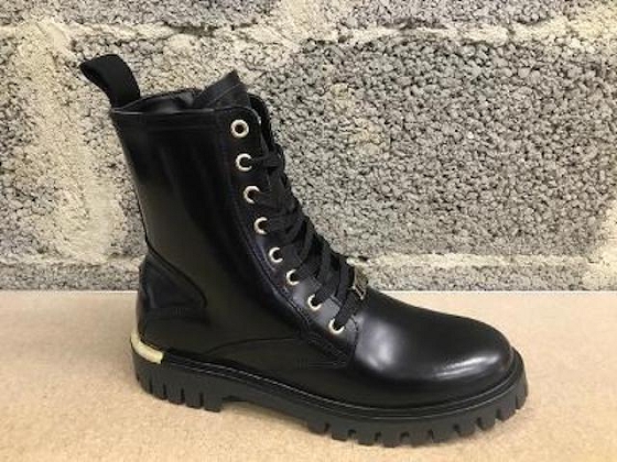 Tommy hilfiger haut lacet polished leather lace up boot 