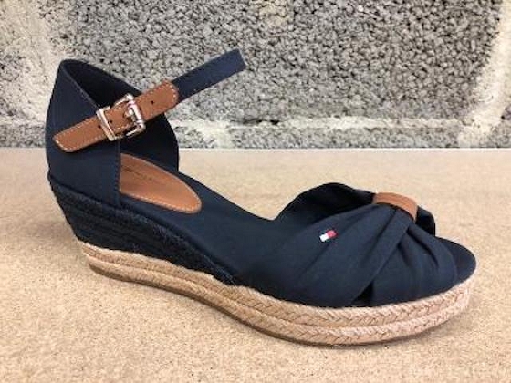Tommy hilfiger sandale compensee basic open toe mid wedge 