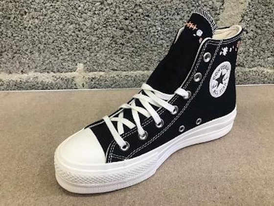 Converse basket montante ctas lift platform embroidered floral 5350901_2