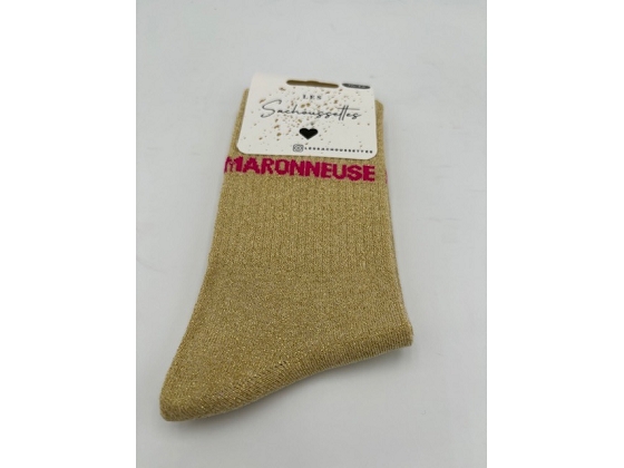 Les sachoussettes chaussettes maronneuse 